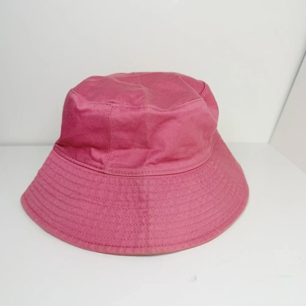 Polo Ralph Lauren Kids Pink Bucket Hat Navy Pony Logo Cotton Size 4-6X